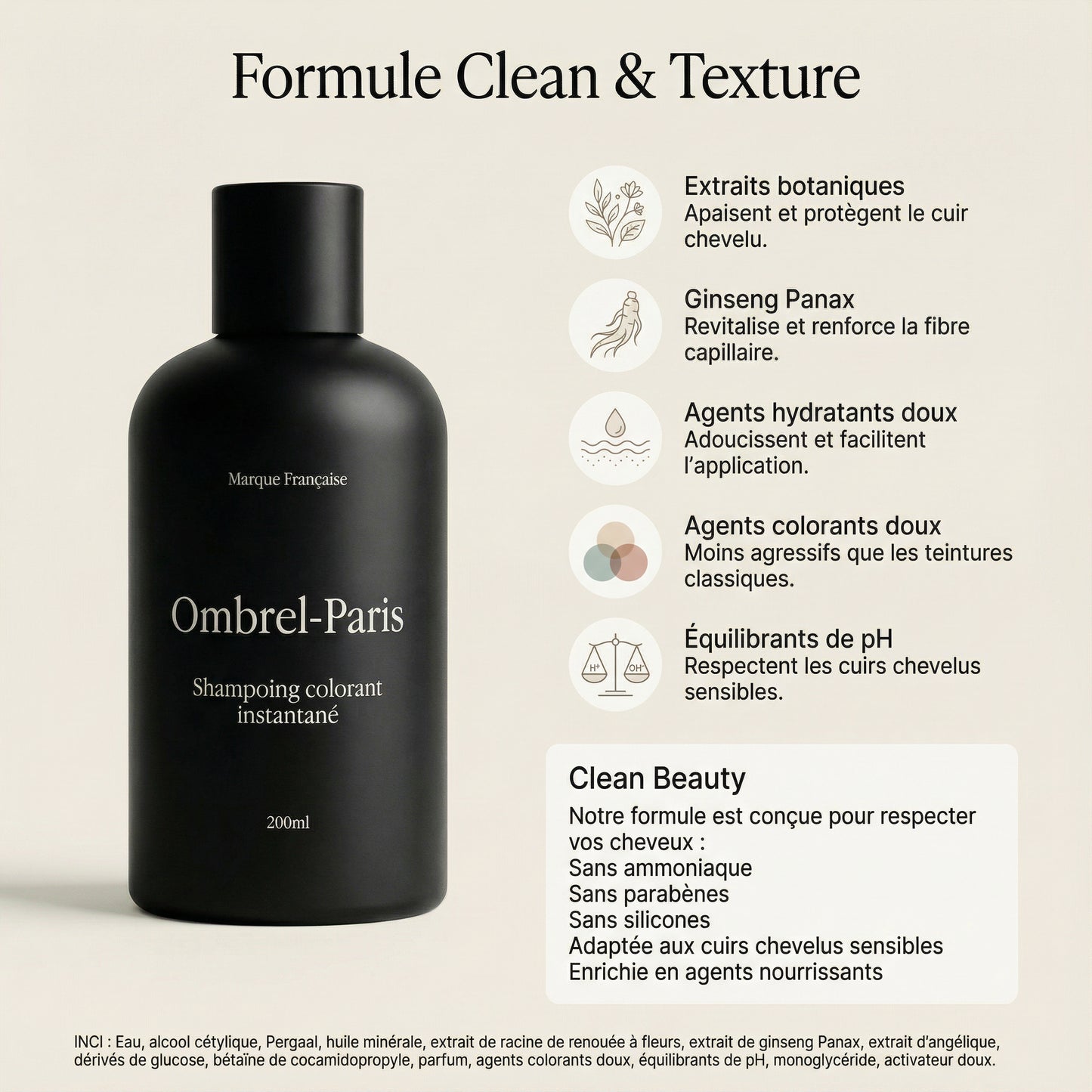 Shampoing colorant instantané Ombrel-Paris