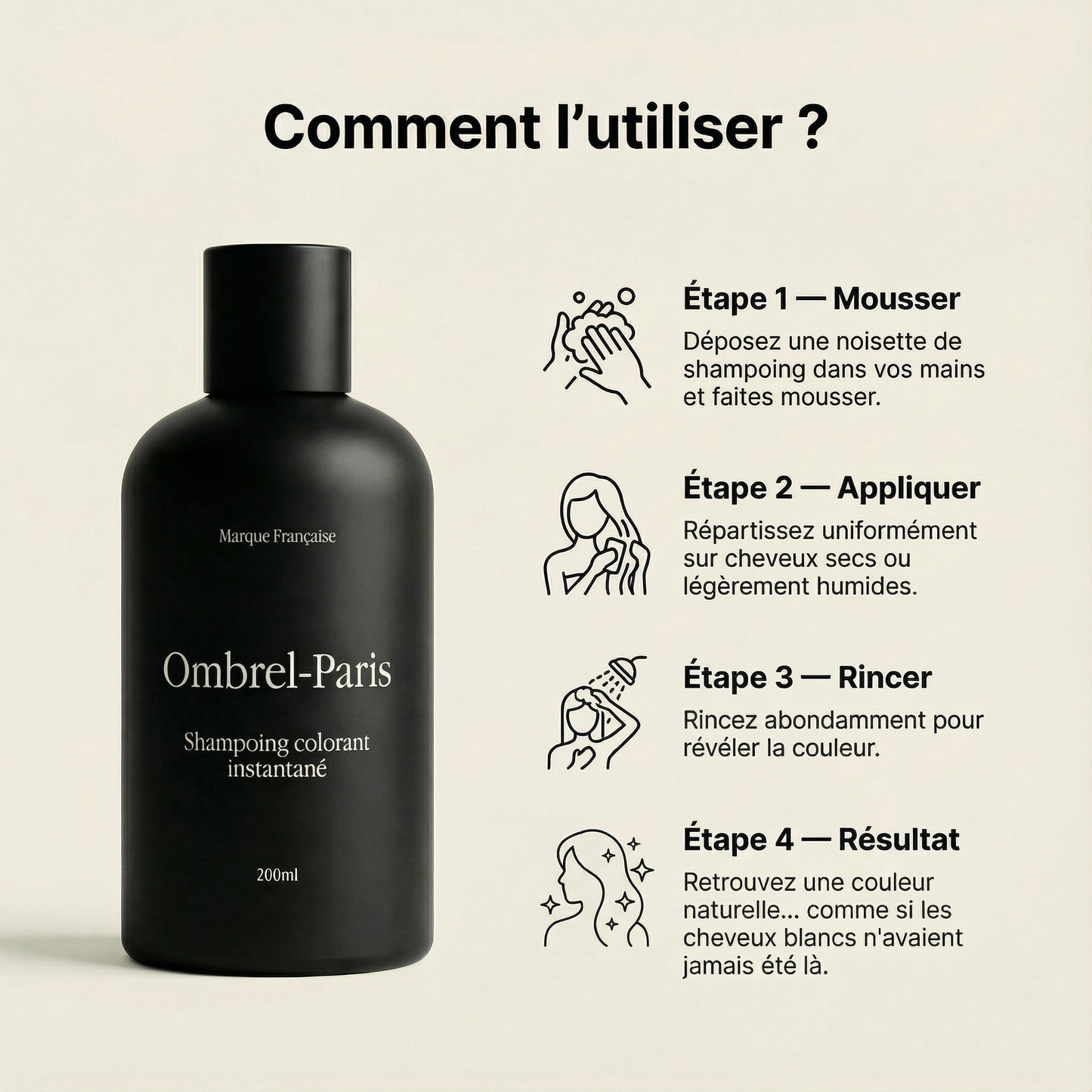 Shampoing colorant instantané Ombrel-Paris